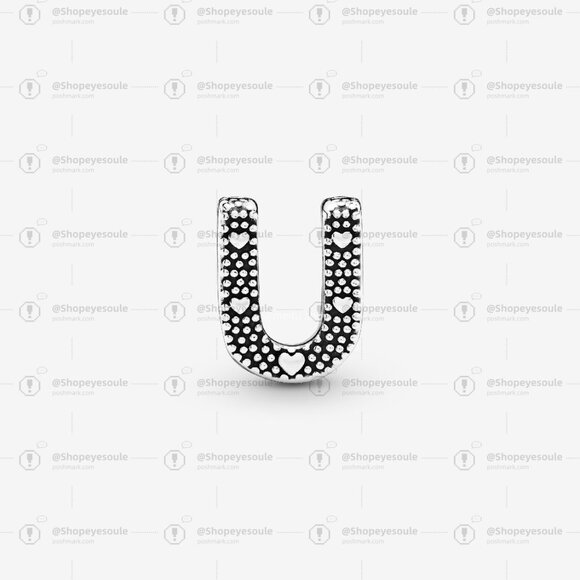 Pandora Letter U Alphabet Charm - Picture 2 of 6